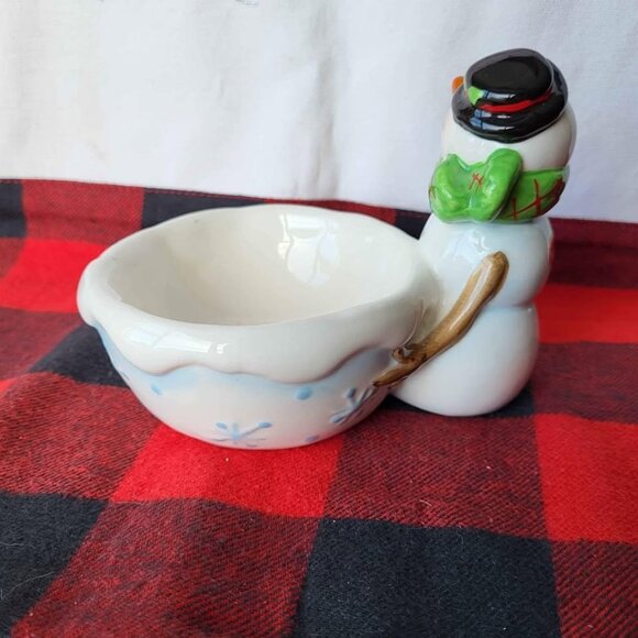 Snowman Serving Dish Ganz Holiday Christmas Winter Party - Picture 5 of 7